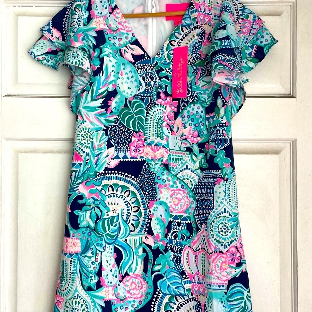 Lilly Pulitzer “Kathie” Flutter-sleeved A-line Dress New with Tag (NWT)